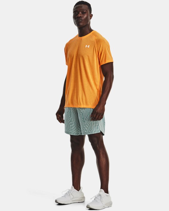 Men's UA Launch Run 7" Print Shorts, Green, pdpMainDesktop image number 2
